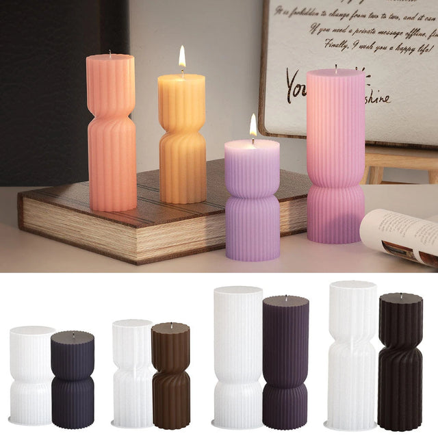 Geometric Cylinder Candle Silicone Mold