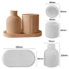 Versatile Silicone Mold for Epoxy Resin Gypsum Cement DIY Round Storage Cup Candle Holder Vase