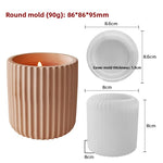 Versatile Silicone Mold for Epoxy Resin Gypsum Cement DIY Round Storage Cup Candle Holder Vase
