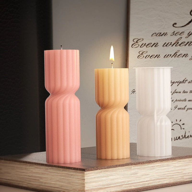 Geometric Cylinder Candle Silicone Mold